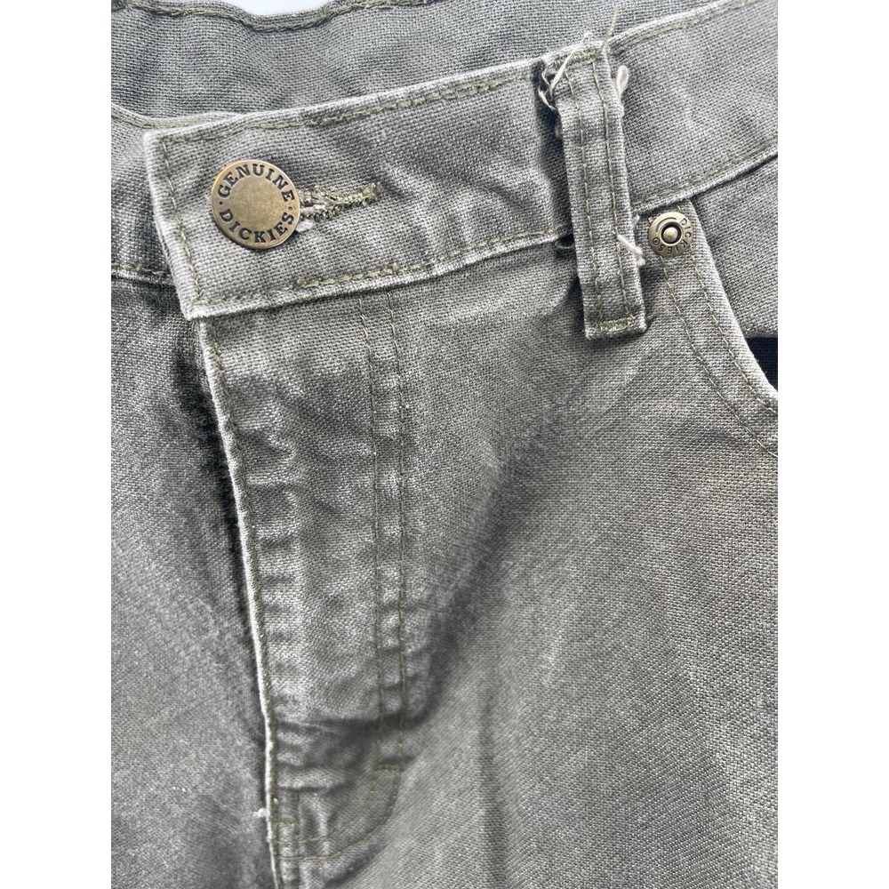 Men's Dickies Carpenter Pants Gray Distressed Workwear 32x32 Cotton - Picture 5 of 8